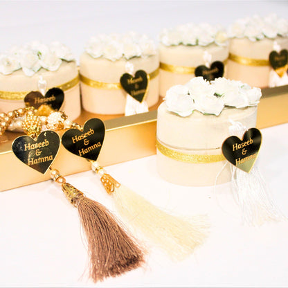 Personalized Velvet Box Pearl Prayer Beads Tasbeeh Wedding Favors - Islamic Elite Favors is a handmade gift shop offering a wide variety of unique and personalized gifts for all occasions. Whether you're looking for the perfect Ramadan, Eid, Hajj, wedding gift or something special for a birthday, baby shower or anniversary, we have something for everyone. High quality, made with love.