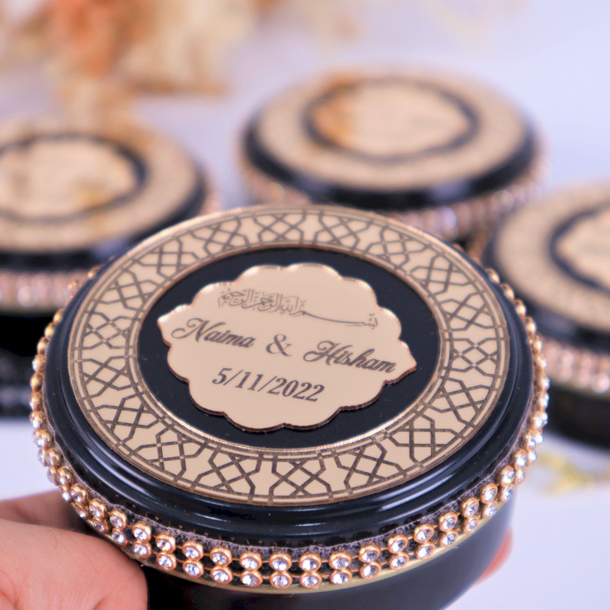 Personalized Pearl Prayer Beads in Metal Box Islamic Wedding Favors - Islamic Elite Favors is a handmade gift shop offering a wide variety of unique and personalized gifts for all occasions. Whether you're looking for the perfect Ramadan, Eid, Hajj, wedding gift or something special for a birthday, baby shower or anniversary, we have something for everyone. High quality, made with love.