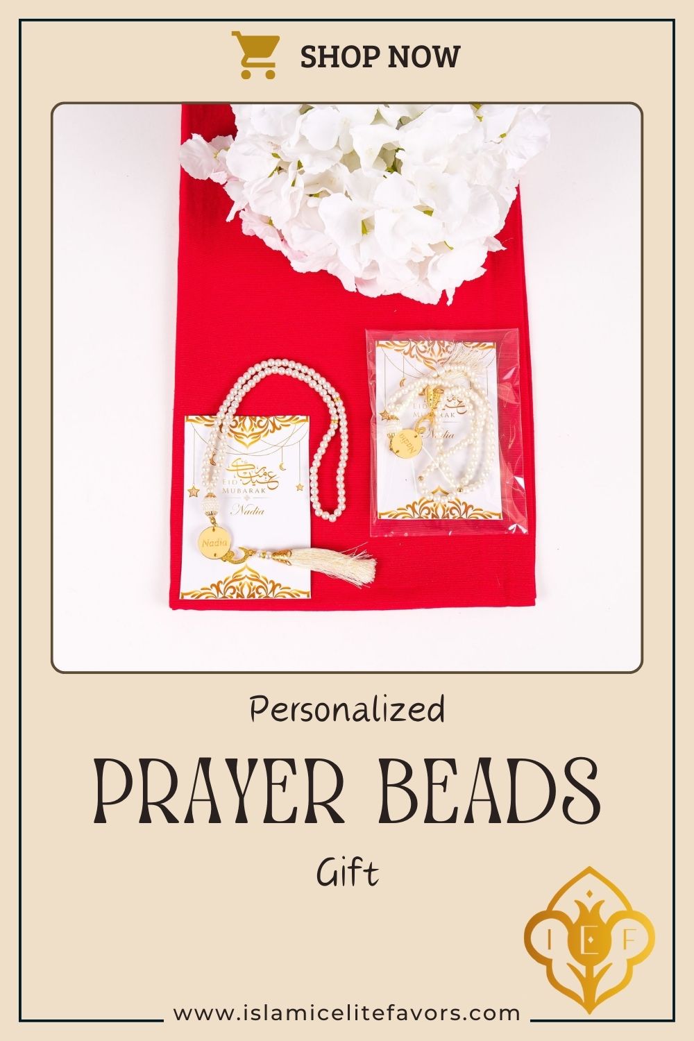 Personalized Prayer Beads with Greeting Thank You Card Islamic Favors - Islamic Elite Favors is a handmade gift shop offering a wide variety of unique and personalized gifts for all occasions. Whether you're looking for the perfect Ramadan, Eid, Hajj, wedding gift or something special for a birthday, baby shower or anniversary, we have something for everyone. High quality, made with love.
