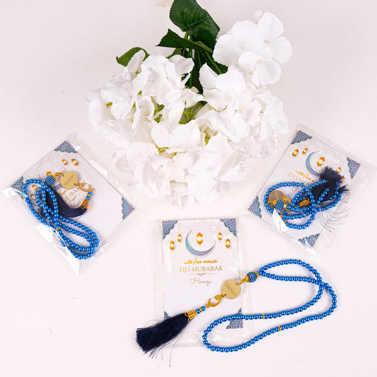 Personalized Prayer Beads with Greeting Thank You Card Islamic Favors