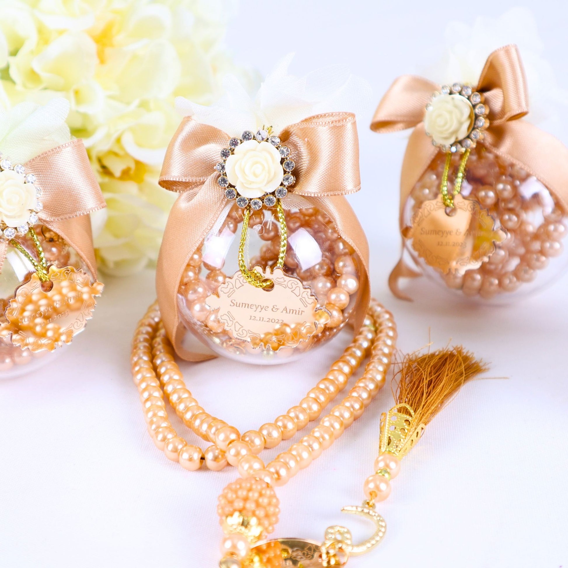 Personalized Pearl Prayer Bead Muslim Wedding Baby Shower Ramadan Gift - Islamic Elite Favors is a handmade gift shop offering a wide variety of unique and personalized gifts for all occasions. Whether you're looking for the perfect Ramadan, Eid, Hajj, wedding gift or something special for a birthday, baby shower or anniversary, we have something for everyone. High quality, made with love.