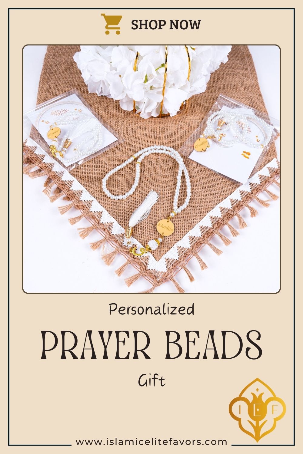 Personalized Prayer Beads with Greeting Thank You Card Islamic Favors - Islamic Elite Favors is a handmade gift shop offering a wide variety of unique and personalized gifts for all occasions. Whether you're looking for the perfect Ramadan, Eid, Hajj, wedding gift or something special for a birthday, baby shower or anniversary, we have something for everyone. High quality, made with love.