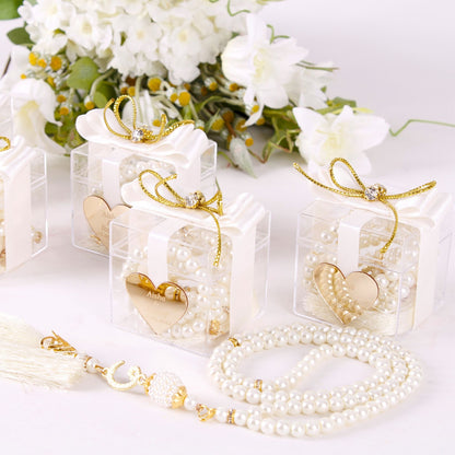 Personalized Pearl Tasbeeh Masbaha Prayer Beads Favors, Wedding Gifts - Islamic Elite Favors is a handmade gift shop offering a wide variety of unique and personalized gifts for all occasions. Whether you're looking for the perfect Ramadan, Eid, Hajj, wedding gift or something special for a birthday, baby shower or anniversary, we have something for everyone. High quality, made with love.