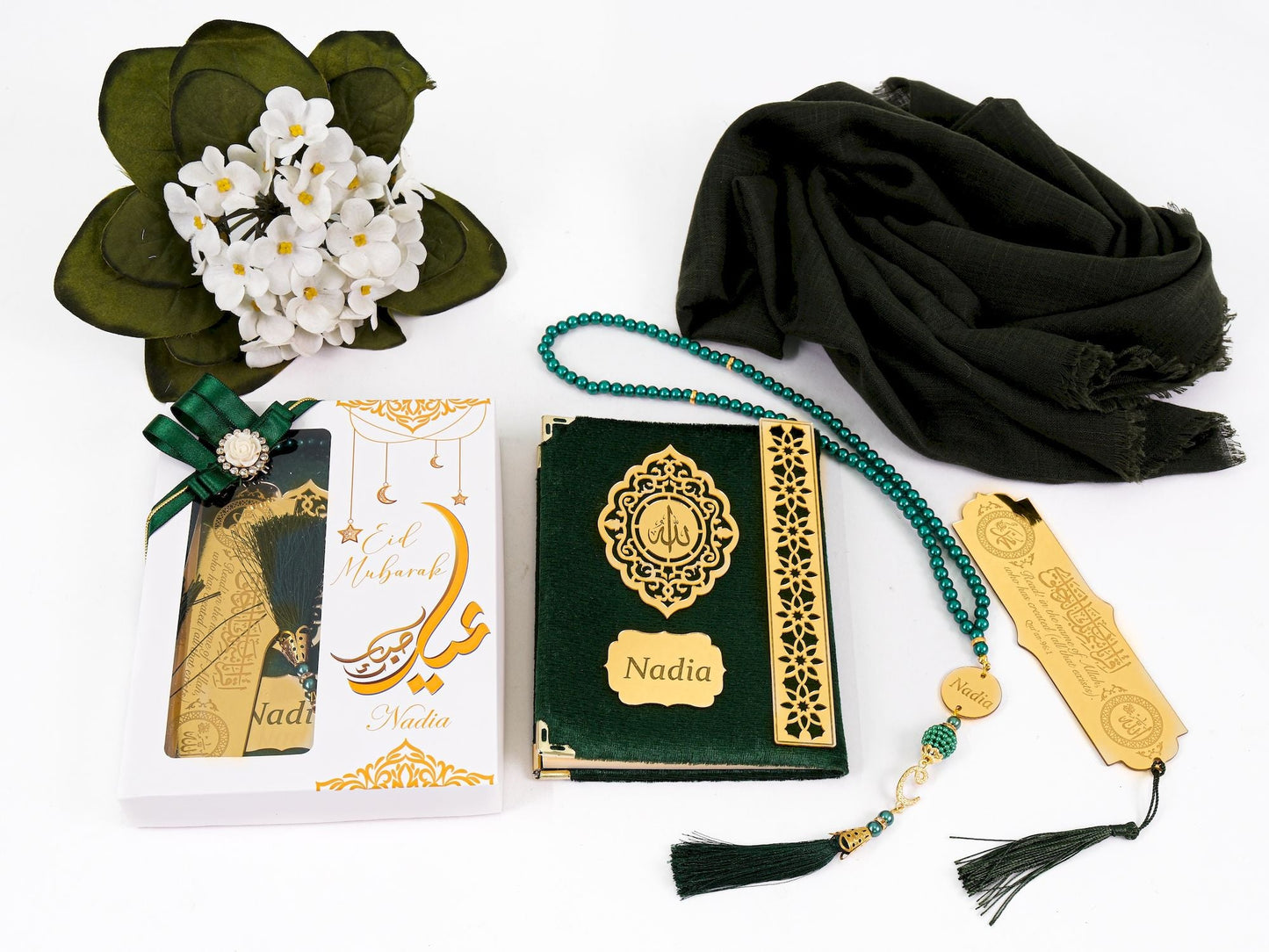 Personalized Yaseen Dua Book Hijab Bookmark Tasbeeh Ramadan Gift Set - Islamic Elite Favors is a handmade gift shop offering a wide variety of unique and personalized gifts for all occasions. Whether you're looking for the perfect Ramadan, Eid, Hajj, wedding gift or something special for a birthday, baby shower or anniversary, we have something for everyone. High quality, made with love.