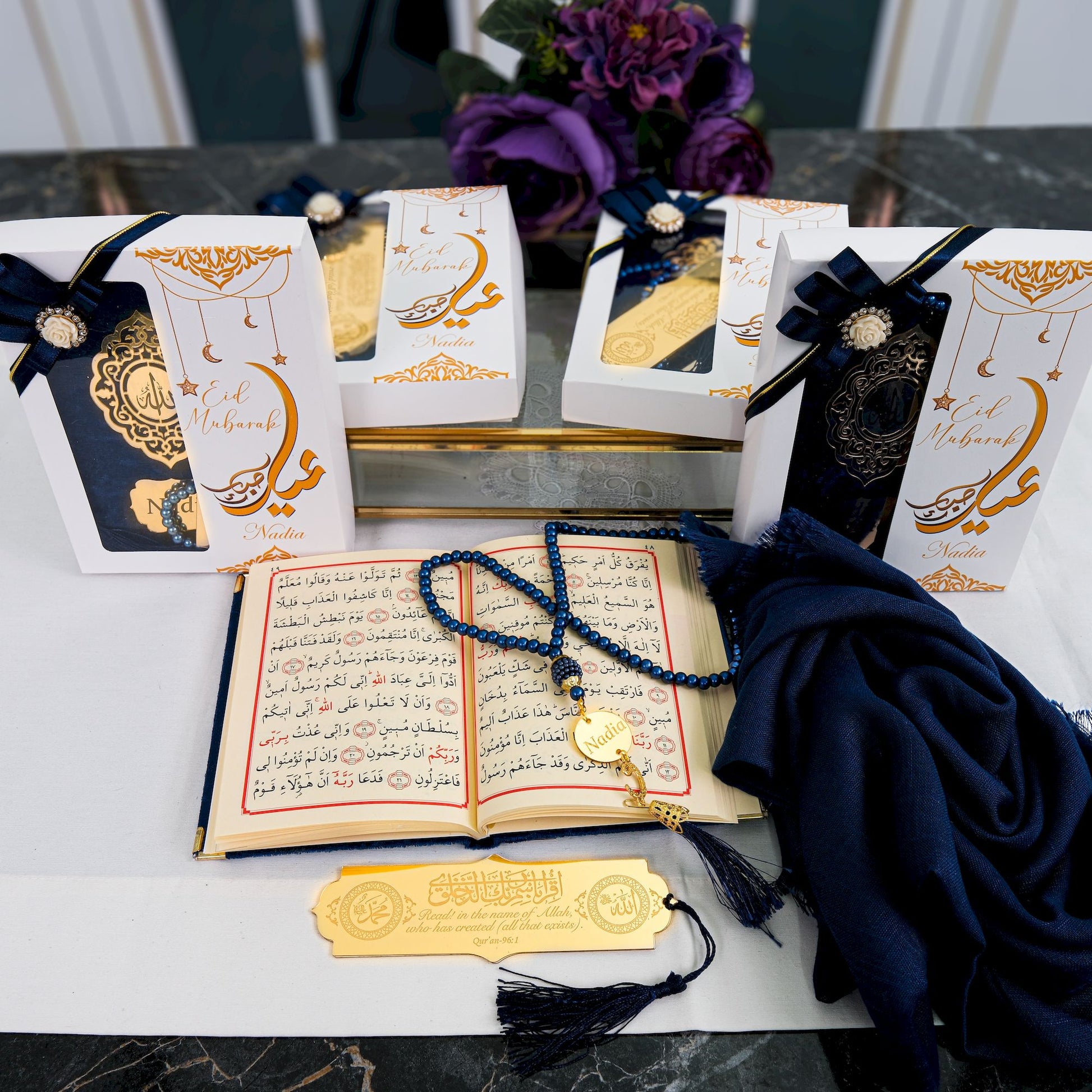 Personalized Yaseen Dua Book Hijab Bookmark Tasbeeh Ramadan Gift Set - Islamic Elite Favors is a handmade gift shop offering a wide variety of unique and personalized gifts for all occasions. Whether you're looking for the perfect Ramadan, Eid, Hajj, wedding gift or something special for a birthday, baby shower or anniversary, we have something for everyone. High quality, made with love.