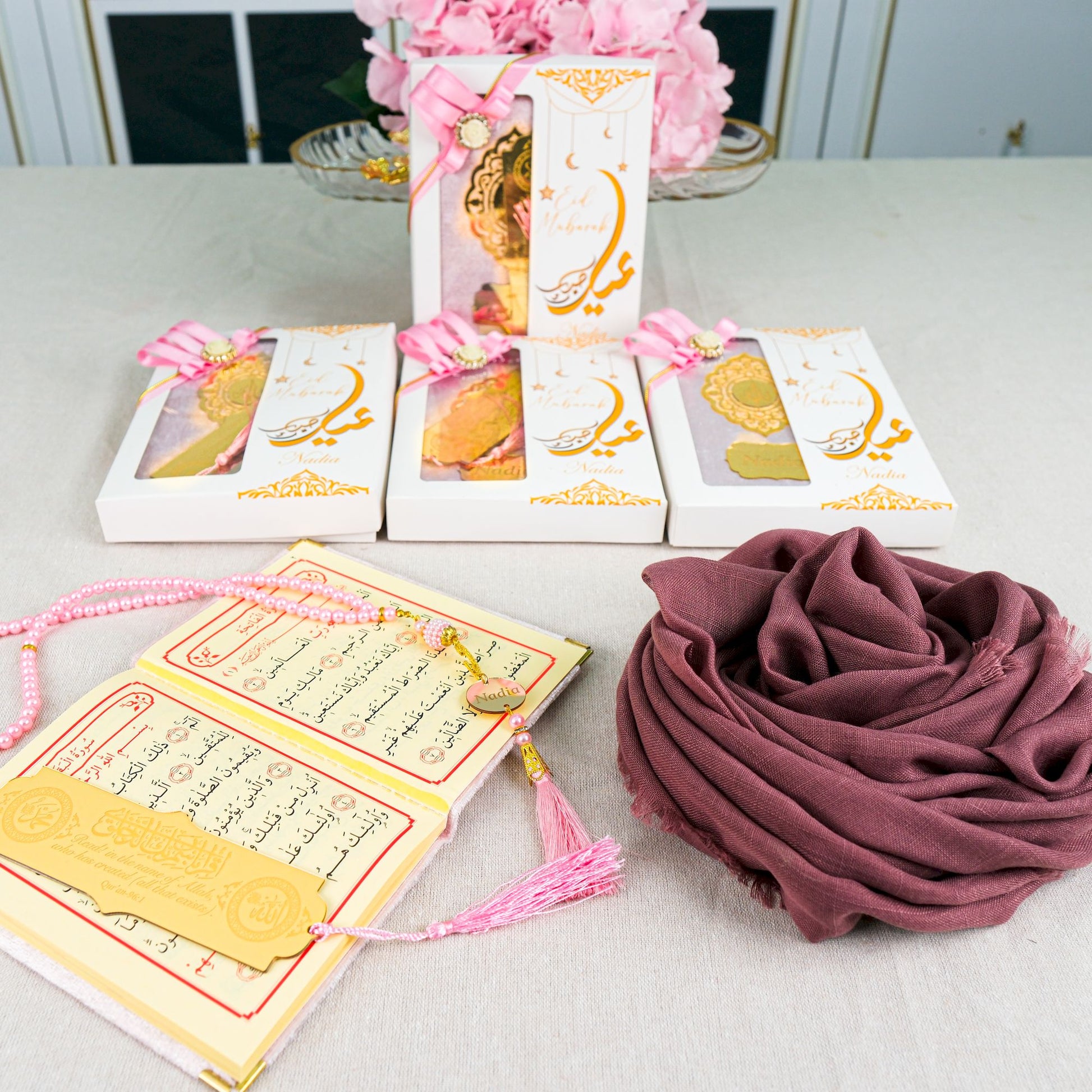 Personalized Yaseen Dua Book Hijab Bookmark Tasbeeh Ramadan Gift Set - Islamic Elite Favors is a handmade gift shop offering a wide variety of unique and personalized gifts for all occasions. Whether you're looking for the perfect Ramadan, Eid, Hajj, wedding gift or something special for a birthday, baby shower or anniversary, we have something for everyone. High quality, made with love.