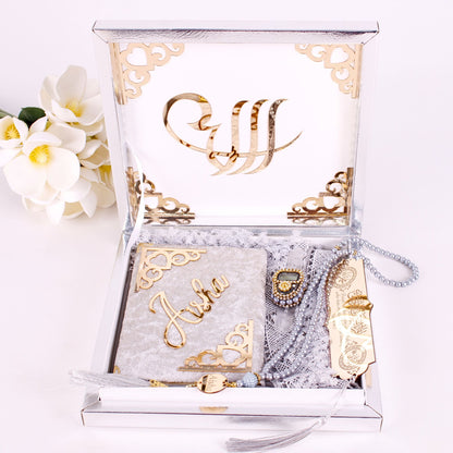 Personalized Islam Gift Set Dua Book Hijab Dhikrmatic Tasbeeh Bookmark - Islamic Elite Favors is a handmade gift shop offering a wide variety of unique and personalized gifts for all occasions. Whether you're looking for the perfect Ramadan, Eid, Hajj, wedding gift or something special for a birthday, baby shower or anniversary, we have something for everyone. High quality, made with love.