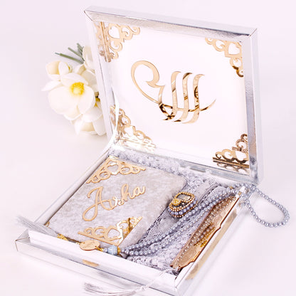 Personalized Islam Gift Set Dua Book Hijab Dhikrmatic Tasbeeh Bookmark - Islamic Elite Favors is a handmade gift shop offering a wide variety of unique and personalized gifts for all occasions. Whether you're looking for the perfect Ramadan, Eid, Hajj, wedding gift or something special for a birthday, baby shower or anniversary, we have something for everyone. High quality, made with love.