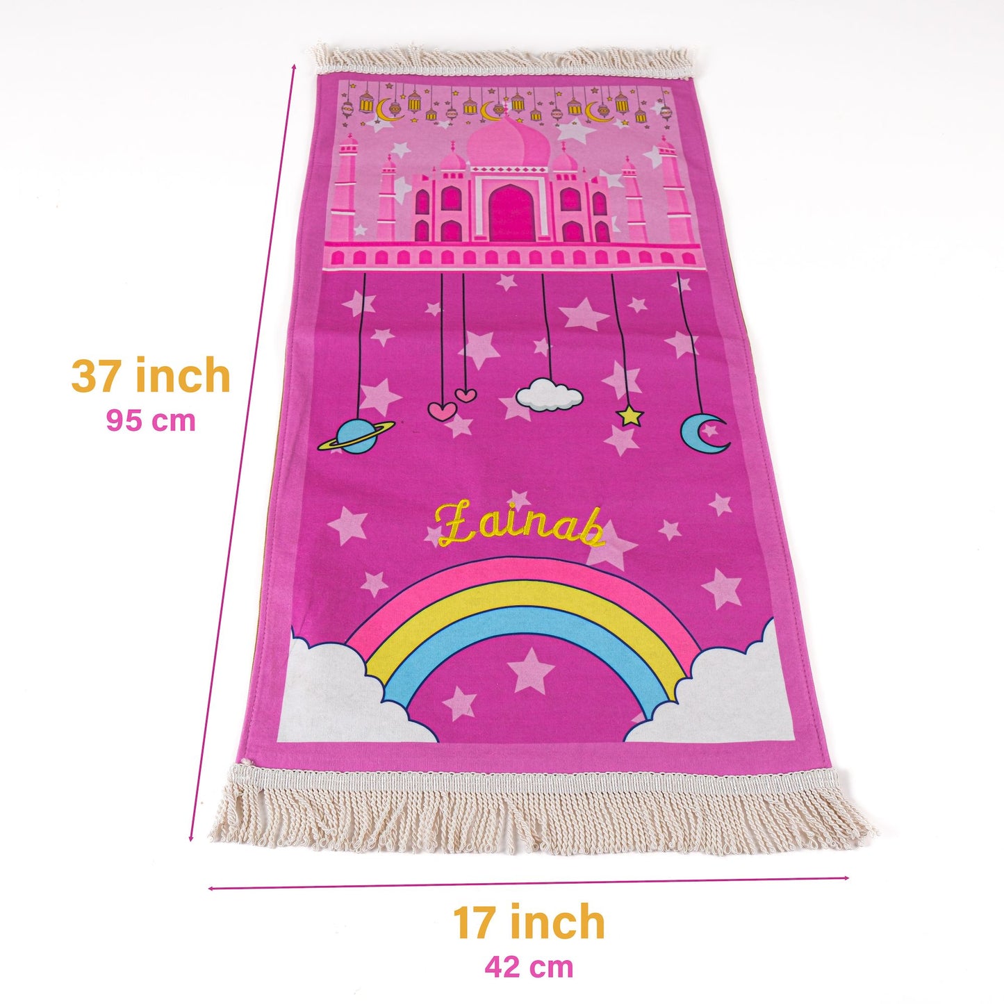 Personalized Soft Prayer Mat for Girls Quran Tasbeeh Islamic Gift Set