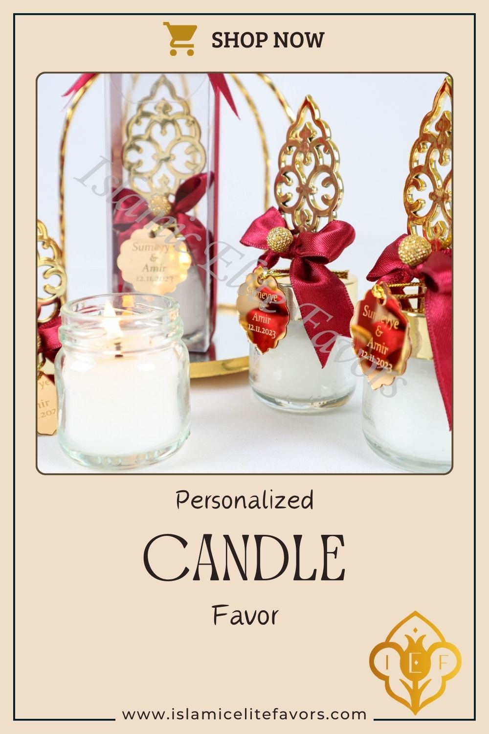 Personalized Wedding Favor Glass Candle Holder Knob with Plexi Theme - Islamic Elite Favors is a handmade gift shop offering a wide variety of unique and personalized gifts for all occasions. Whether you're looking for the perfect Ramadan, Eid, Hajj, wedding gift or something special for a birthday, baby shower or anniversary, we have something for everyone. High quality, made with love.