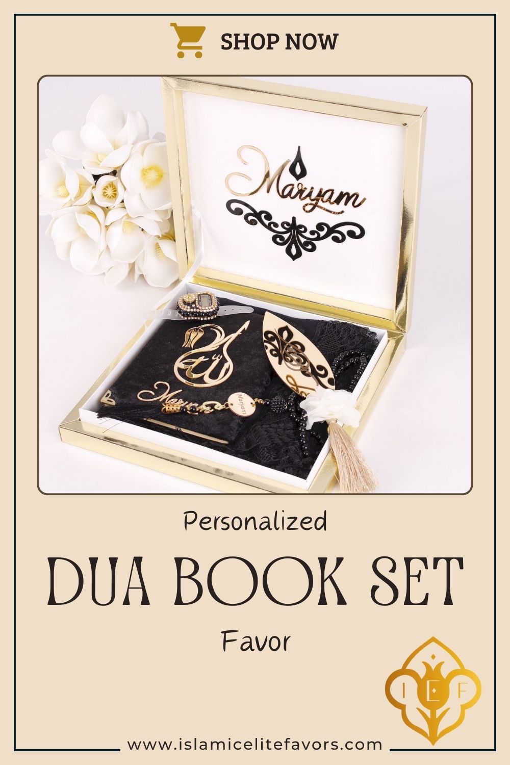 Personalized Islam Gift Set Dua Book Hijab Dhikrmatic Tasbeeh Bookmark - Islamic Elite Favors is a handmade gift shop offering a wide variety of unique and personalized gifts for all occasions. Whether you're looking for the perfect Ramadan, Eid, Hajj, wedding gift or something special for a birthday, baby shower or anniversary, we have something for everyone. High quality, made with love.