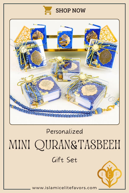 Personalized Mini Quran Tasbeeh Flowers with Rhinestones Wedding Favor - Islamic Elite Favors is a handmade gift shop offering a wide variety of unique and personalized gifts for all occasions. Whether you're looking for the perfect Ramadan, Eid, Hajj, wedding gift or something special for a birthday, baby shower or anniversary, we have something for everyone. High quality, made with love.