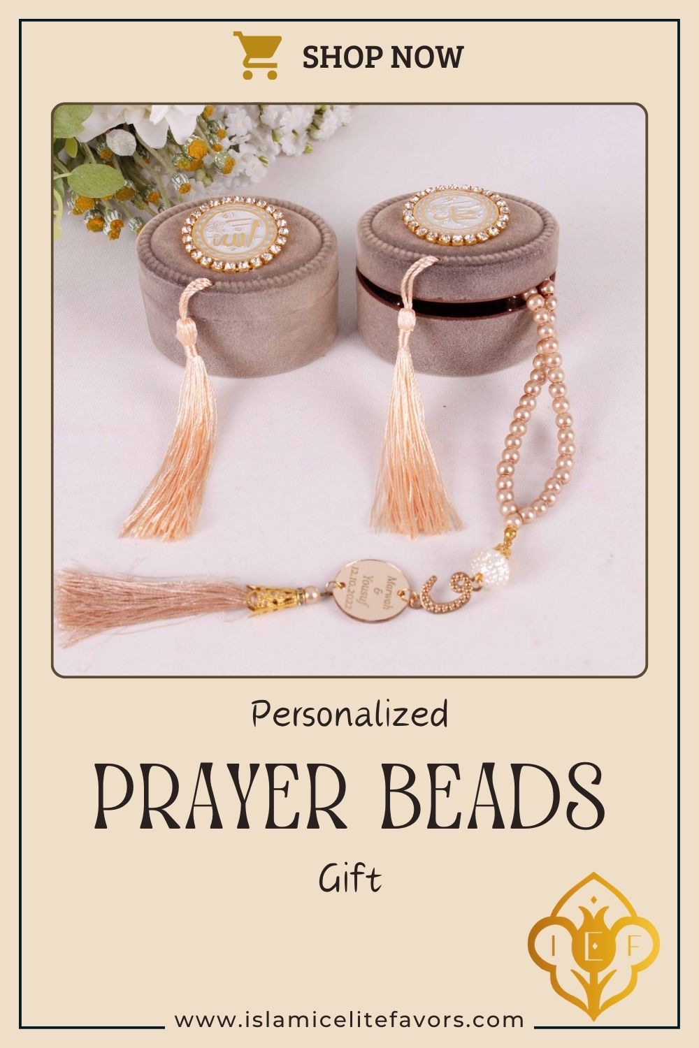 Personalized Velvet Box Pearl Prayer Beads Tasbeeh Wedding Favors - Islamic Elite Favors is a handmade gift shop offering a wide variety of unique and personalized gifts for all occasions. Whether you're looking for the perfect Ramadan, Eid, Hajj, wedding gift or something special for a birthday, baby shower or anniversary, we have something for everyone. High quality, made with love.