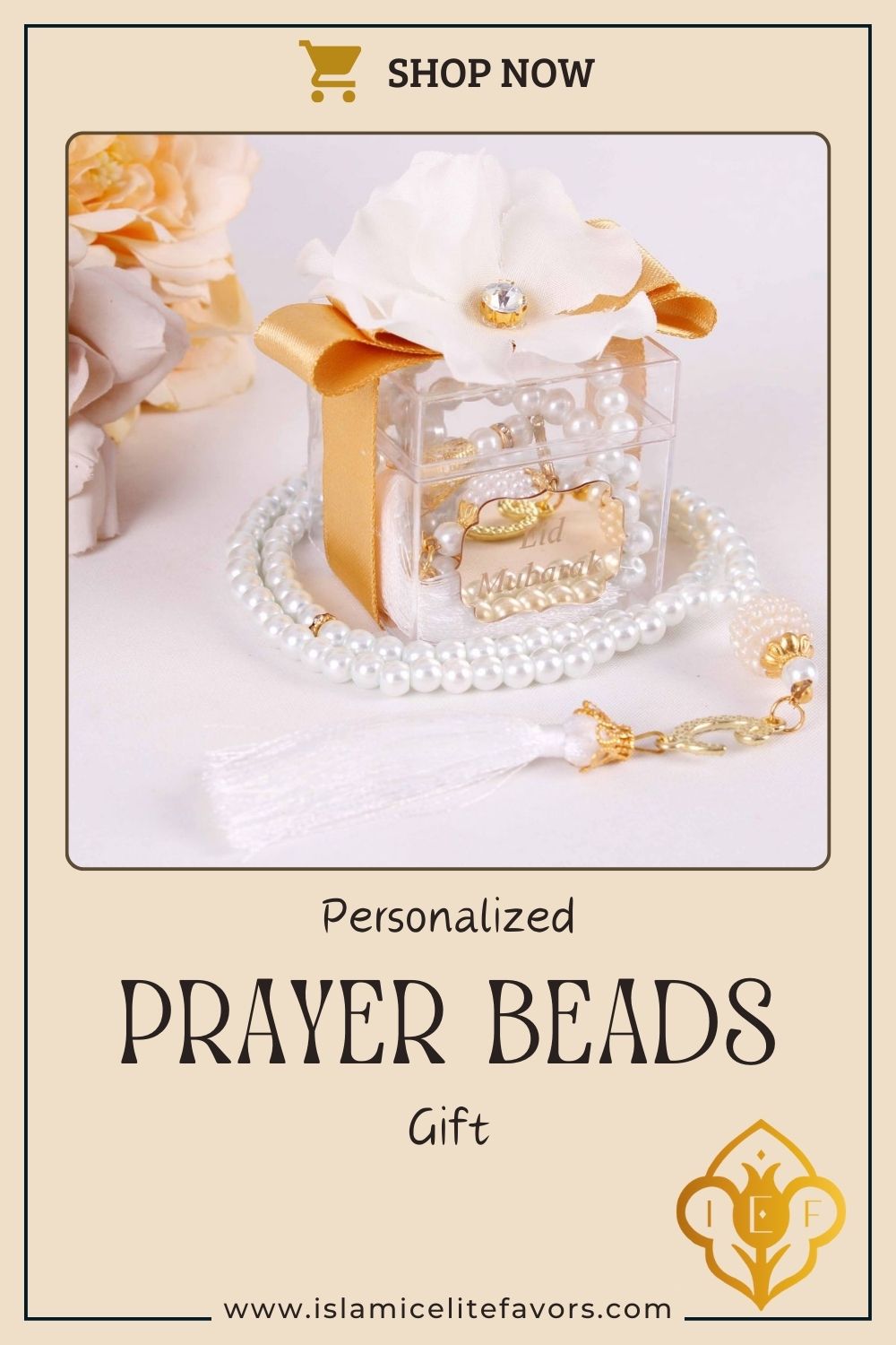 Personalized Prayer Beads Wedding Favor Gift Box Decorated with Flower - Islamic Elite Favors is a handmade gift shop offering a wide variety of unique and personalized gifts for all occasions. Whether you're looking for the perfect Ramadan, Eid, Hajj, wedding gift or something special for a birthday, baby shower or anniversary, we have something for everyone. High quality, made with love.