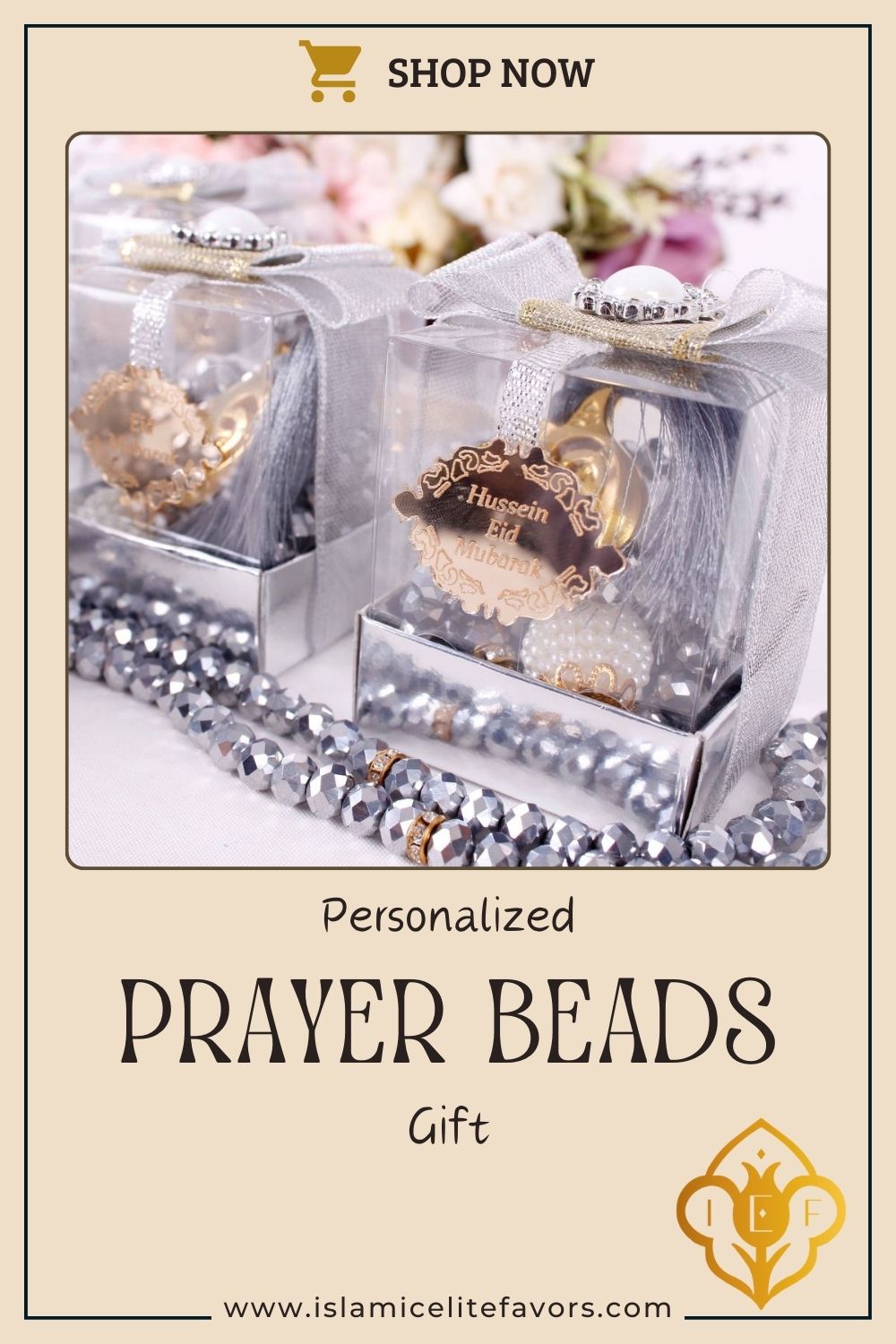Personalized Crystal Prayer Beads Tasbeeh Silver Theme Wedding Favors - Islamic Elite Favors is a handmade gift shop offering a wide variety of unique and personalized gifts for all occasions. Whether you're looking for the perfect Ramadan, Eid, Hajj, wedding gift or something special for a birthday, baby shower or anniversary, we have something for everyone. High quality, made with love.