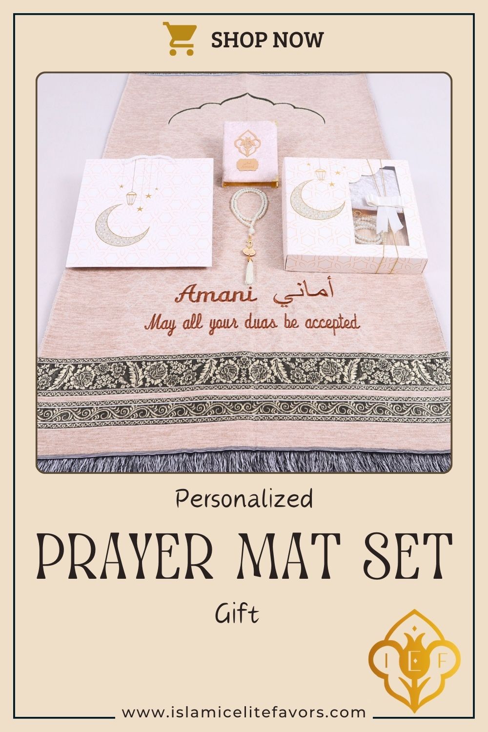 Personalized Lightweight Prayer Mat Quran Tasbeeh Islamic Gift Set - Islamic Elite Favors is a handmade gift shop offering a wide variety of unique and personalized gifts for all occasions. Whether you're looking for the perfect Ramadan, Eid, Hajj, wedding gift or something special for a birthday, baby shower or anniversary, we have something for everyone. High quality, made with love.