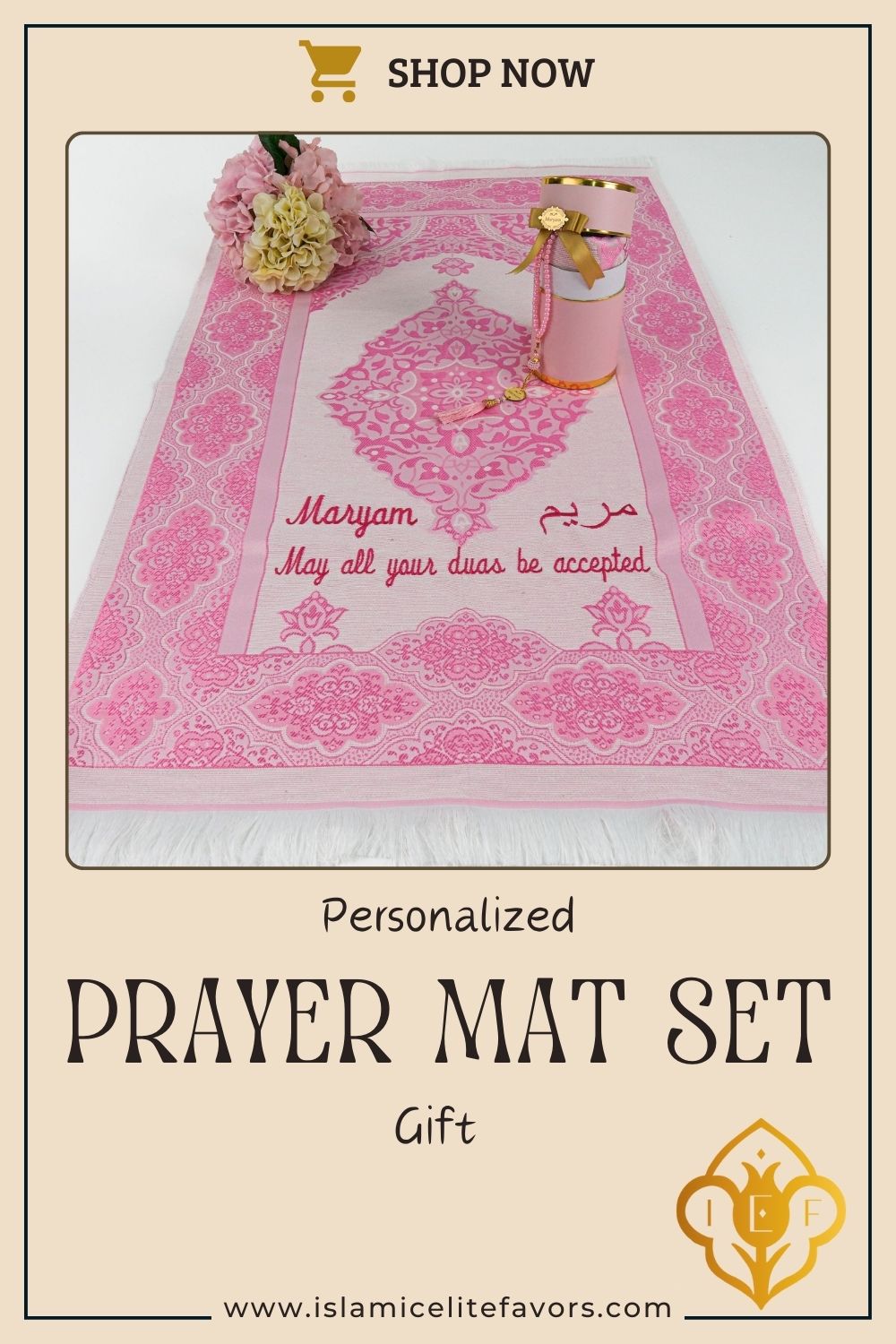 Personalized Funny Travel Prayer Mat Tasbeeh Islamic Muslim Gift Set