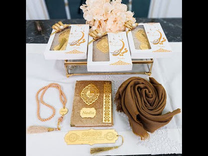 Personalized Yaseen Dua Book Hijab Bookmark Tasbeeh Ramadan Gift Set