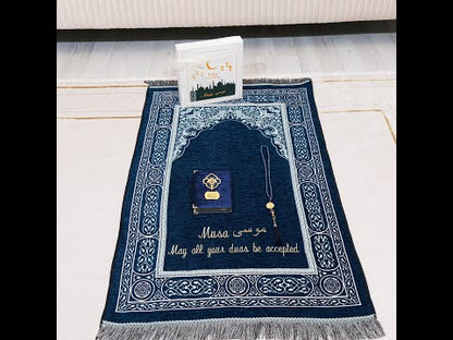 Personalized Peaceful Prayer Mat Quran Tasbeeh Islamic Muslim Gift Set