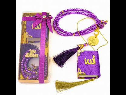 Personalized Custom Mini Quran Tasbeeh Gift Set, Ramadan Eid Wedding Baby Shower Muslim Party Favors