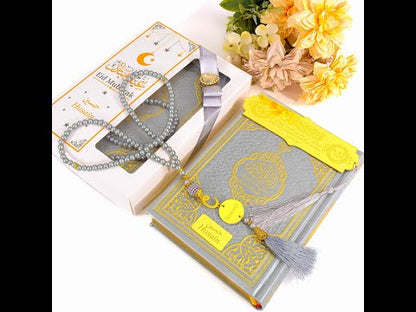 Personalized English Translated Quran Tasbeeh Islamic Gift Set, Ramadan Eid Fathers Mothers Day Muslim Gift