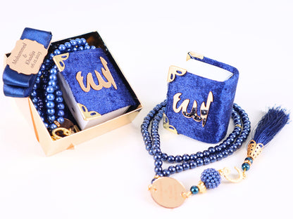 Personalized Mini Quran Pearl Prayer Bead Gold Tag Décor Wedding Favor - Islamic Elite Favors is a handmade gift shop offering a wide variety of unique and personalized gifts for all occasions. Whether you're looking for the perfect Ramadan, Eid, Hajj, wedding gift or something special for a birthday, baby shower or anniversary, we have something for everyone. High quality, made with love.