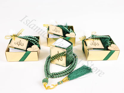 Personalized Mini Quran Pearl Tasbeeh Allah Calligraphy Wedding Favor