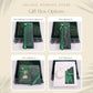 Personalized Taffeta Green Prayer Mat Quran Prayer Beads Ramadan Eid Gift Set