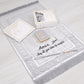 Personalized Gray Luxury Heavy Velvet Prayer Mat Velvet Quran Pearl Prayer Beads Islamic Gift Set