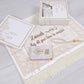 Personalized Beige Luxury Heavy Velvet Prayer Mat Velvet Quran Pearl Prayer Beads Islamic Gift Set