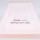 Personalized Pink Luxury Heavy Velvet Prayer Mat Velvet Quran Pearl Prayer Beads Islamic Gift Set