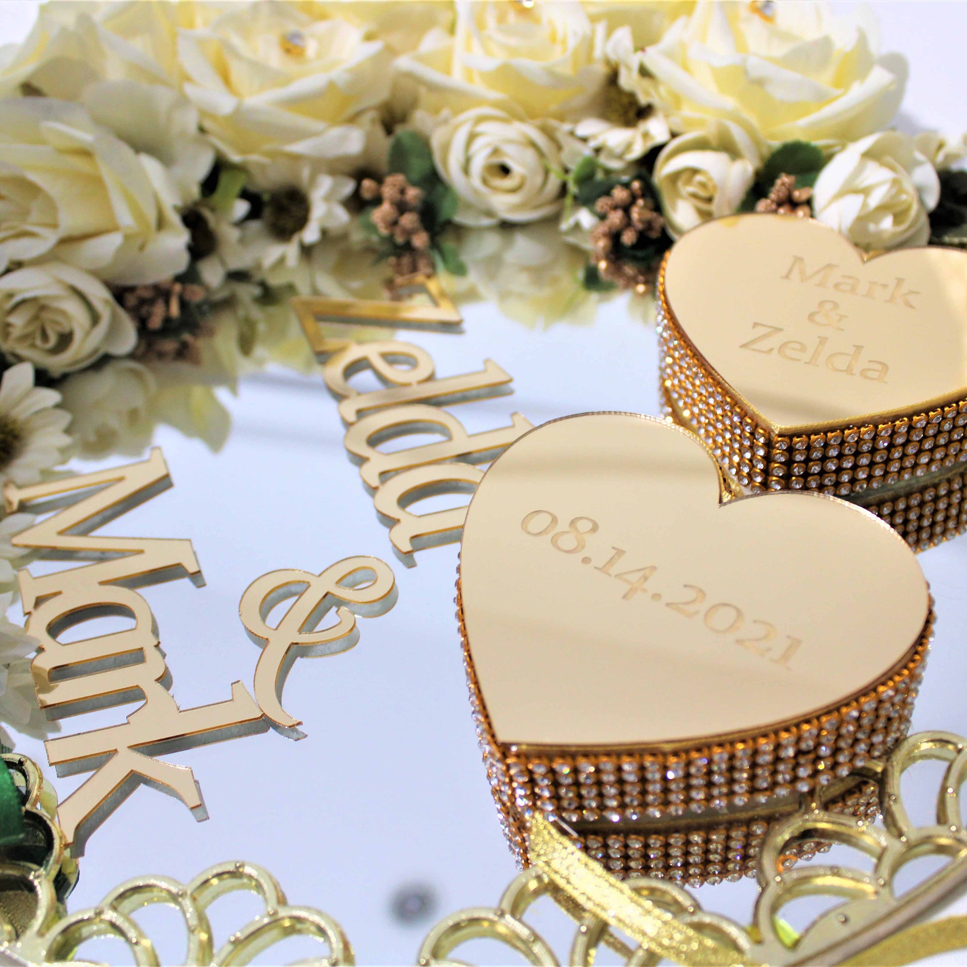 Personalized Wedding Ring Plate Heart Shape Ring Boxes Scissor Gift Set - Islamic Elite Favors is a handmade gift shop offering a wide variety of unique and personalized gifts for all occasions. Whether you're looking for the perfect Ramadan, Eid, Hajj, wedding gift or something special for a birthday, baby shower or anniversary, we have something for everyone. High quality, made with love.