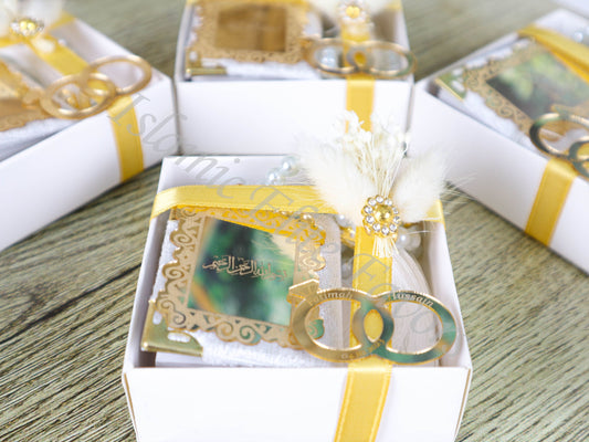 Personalize Mini Quran Pearl Tasbeeh Basmala Ring Décor Wedding Favor