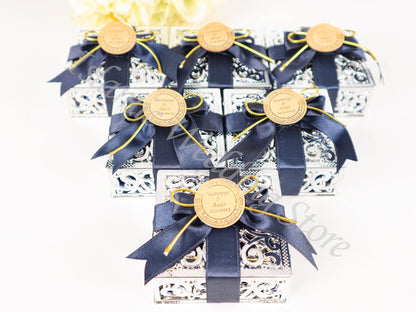Personalized Luxury Silver Box Mini Quran Pearl Tasbeeh Wedding Favor