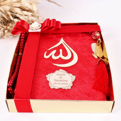 Personalized Wedding Favor Velvet Dua Book Pearl Tasbeeh Drop Theme - Islamic Elite Favors is a handmade gift shop offering a wide variety of unique and personalized gifts for all occasions. Whether you're looking for the perfect Ramadan, Eid, Hajj, wedding gift or something special for a birthday, baby shower or anniversary, we have something for everyone. High quality, made with love.