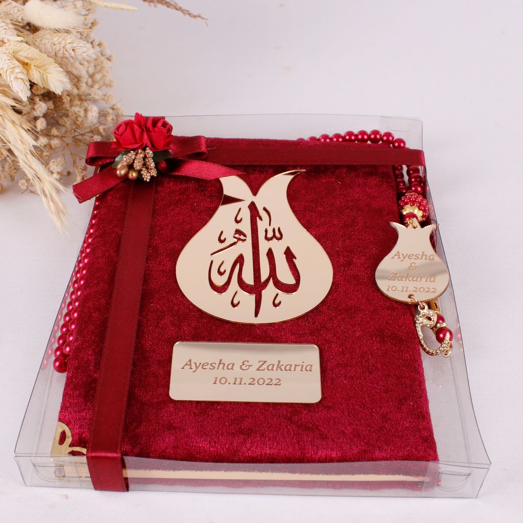 Personalized Wedding Favor Velvet Dua Book Pearl Tasbeeh Tulip Theme - Islamic Elite Favors is a handmade gift shop offering a wide variety of unique and personalized gifts for all occasions. Whether you're looking for the perfect Ramadan, Eid, Hajj, wedding gift or something special for a birthday, baby shower or anniversary, we have something for everyone. High quality, made with love.