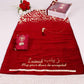 Personalized Beige Luxury Thick Padded Prayer Mat Velvet Quran Pearl Prayer Beads Islamic Gift Set