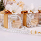 Personalized Prayer Beads Wedding Favor Gift Box Decorated with Flower