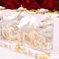 Personalized Prayer Bead Wedding Favor Decorated Box with Double Heart
