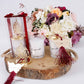 Personalized Heavy Glass Candle Holder Wedding Favor Red Theme