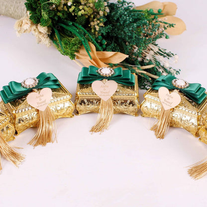 Personalized Pearl Prayer Beads Tasbeeh Luxury Gold Box Wedding Favor
