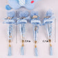 Personalized Prayer Beads Baby Shower Favor for Boy in Cone Gift Box