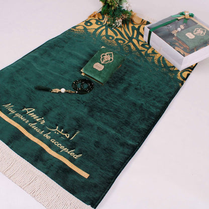 Personalized Thick Padded Prayer Mat Quran Tasbeeh Islamic Gift Set - Islamic Elite Favors is a handmade gift shop offering a wide variety of unique and personalized gifts for all occasions. Whether you're looking for the perfect Ramadan, Eid, Hajj, wedding gift or something special for a birthday, baby shower or anniversary, we have something for everyone. High quality, made with love.